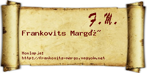 Frankovits Margó névjegykártya
